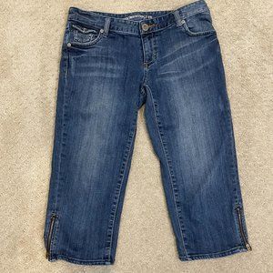 Mossimo Supply Co. Girls Zipper Calf Capri Jeans sz 7 EUC